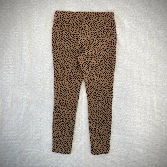 J. Crew 9" Toothpick Stretch Jeans in Cheetah Print, Size 28 - Picture 4 of 11